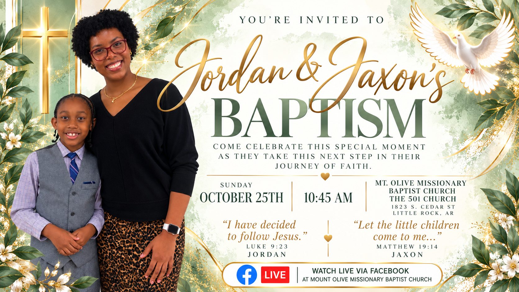 Jordan and Jaxon Baptism